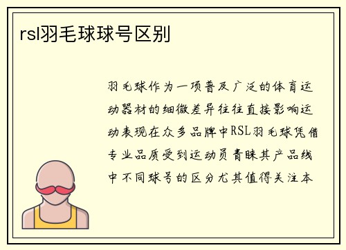 rsl羽毛球球号区别